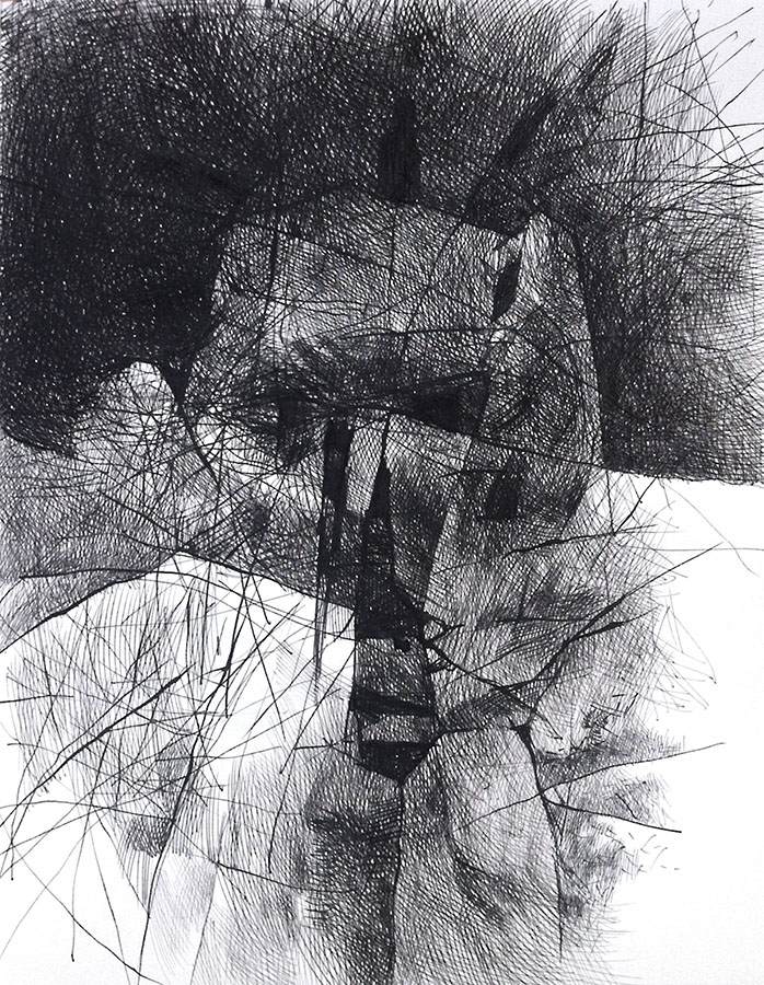 Djochkoun Sami, "Absentpaedia" series (Guardian), 2019, ink on paper, 35 x 27 cm. Djochkoun Sami, "Absentpaedia" series (Guardian), 2019, ink on paper, 35 x 27 cm.